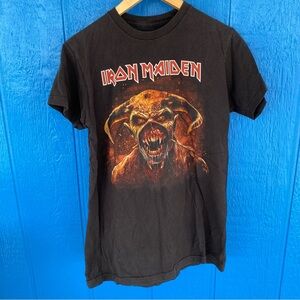 Iron Maiden 2019 Legacy of the Beast Black Tour T-Shirt Medium Double Sided Band